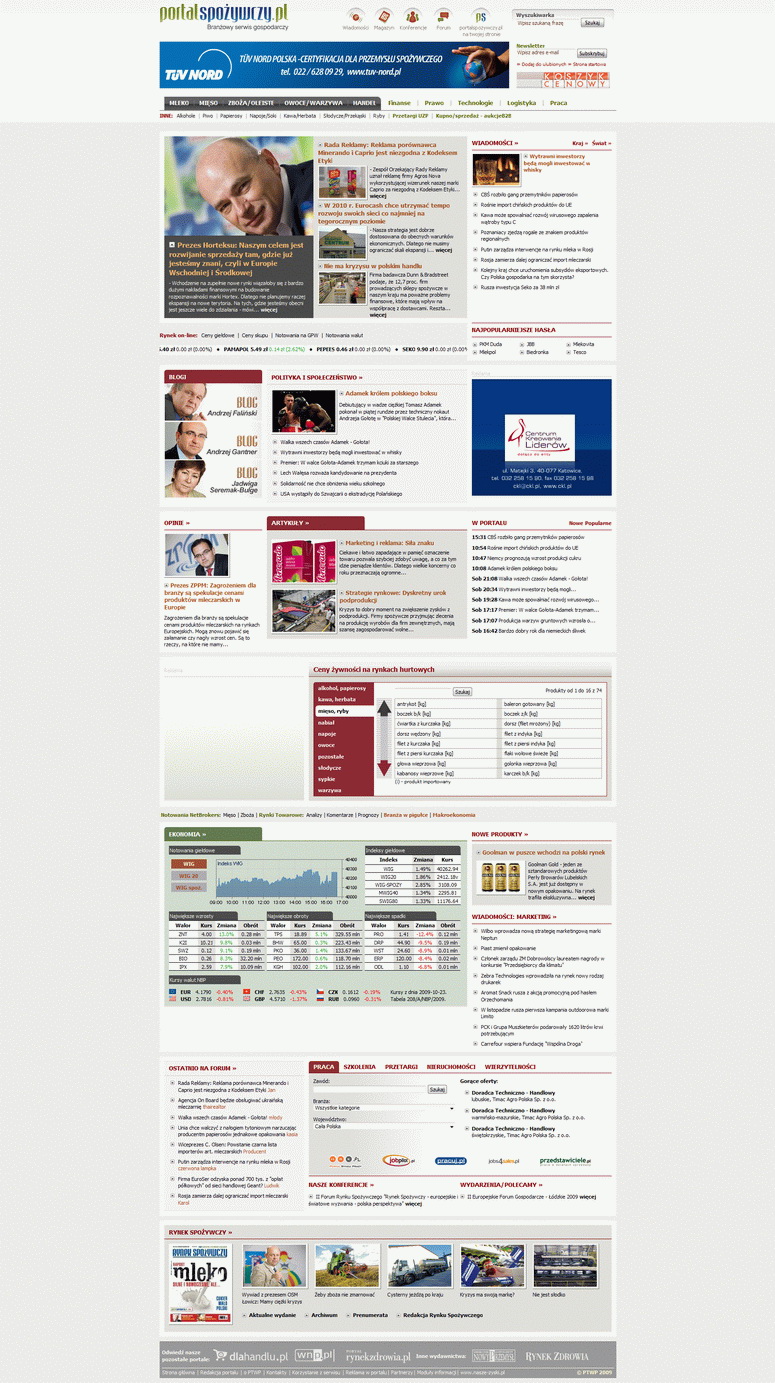 Strony www - www.portalspozywczy.pl